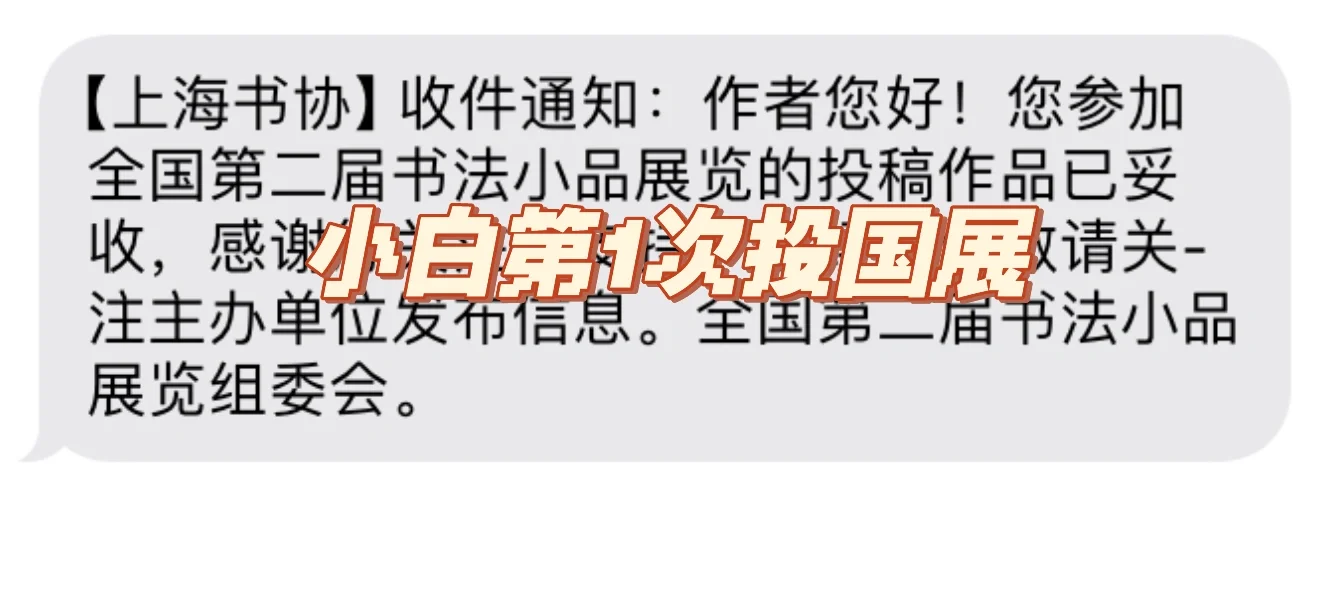 小白第1次投国展（小品展投稿）