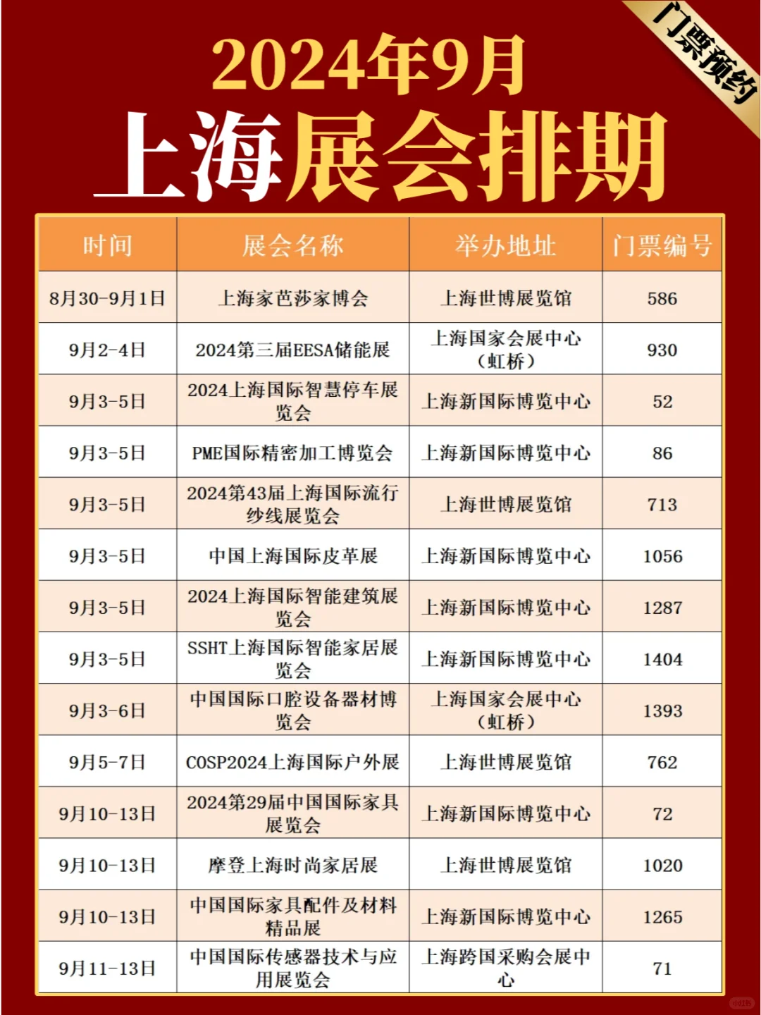 上海看展 | 上海9月展览会信息（共27场）