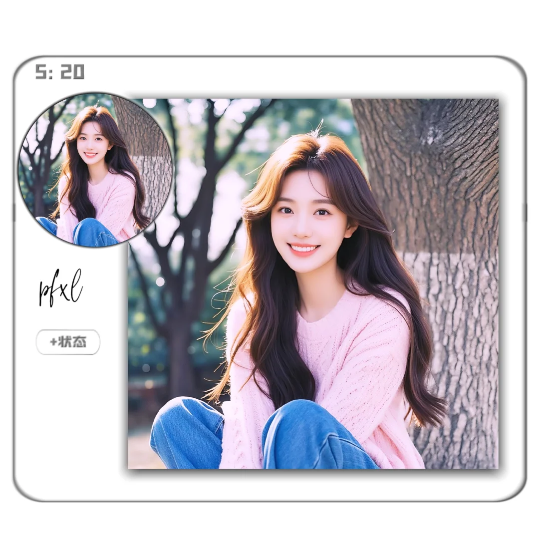 春天粉色系女生头像