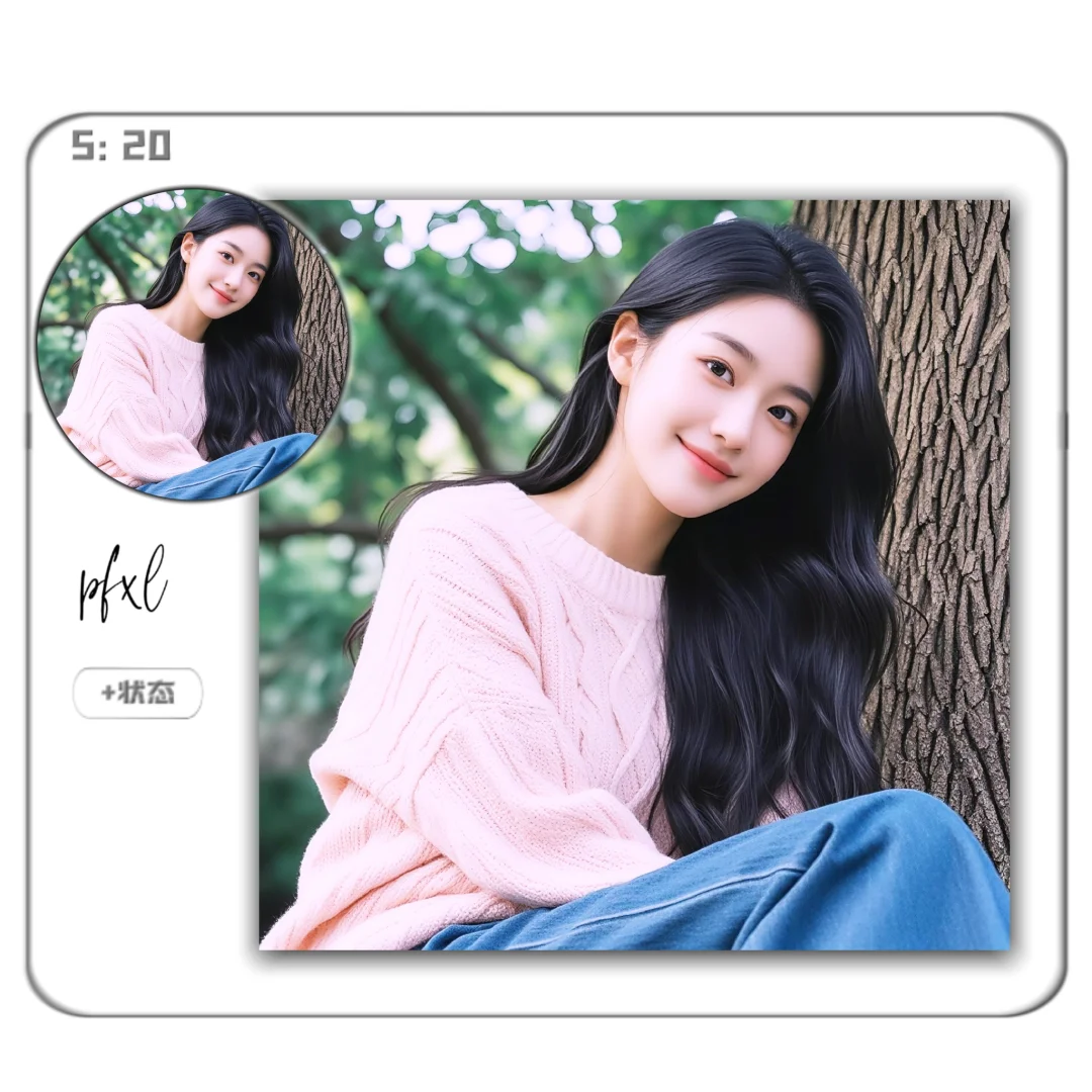 春天粉色系女生头像