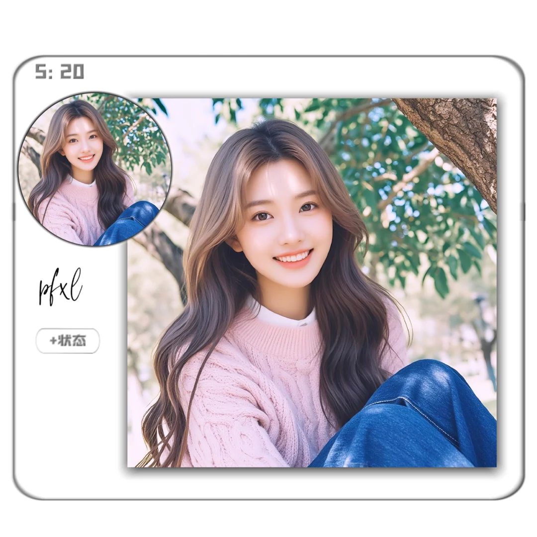 春天粉色系女生头像