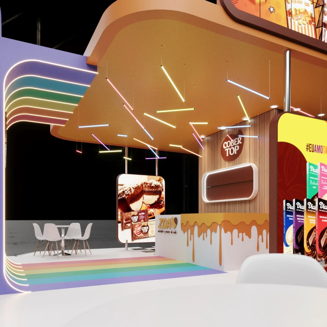 糖酒会展台设计｜?炫彩糖果展台，甜蜜登场