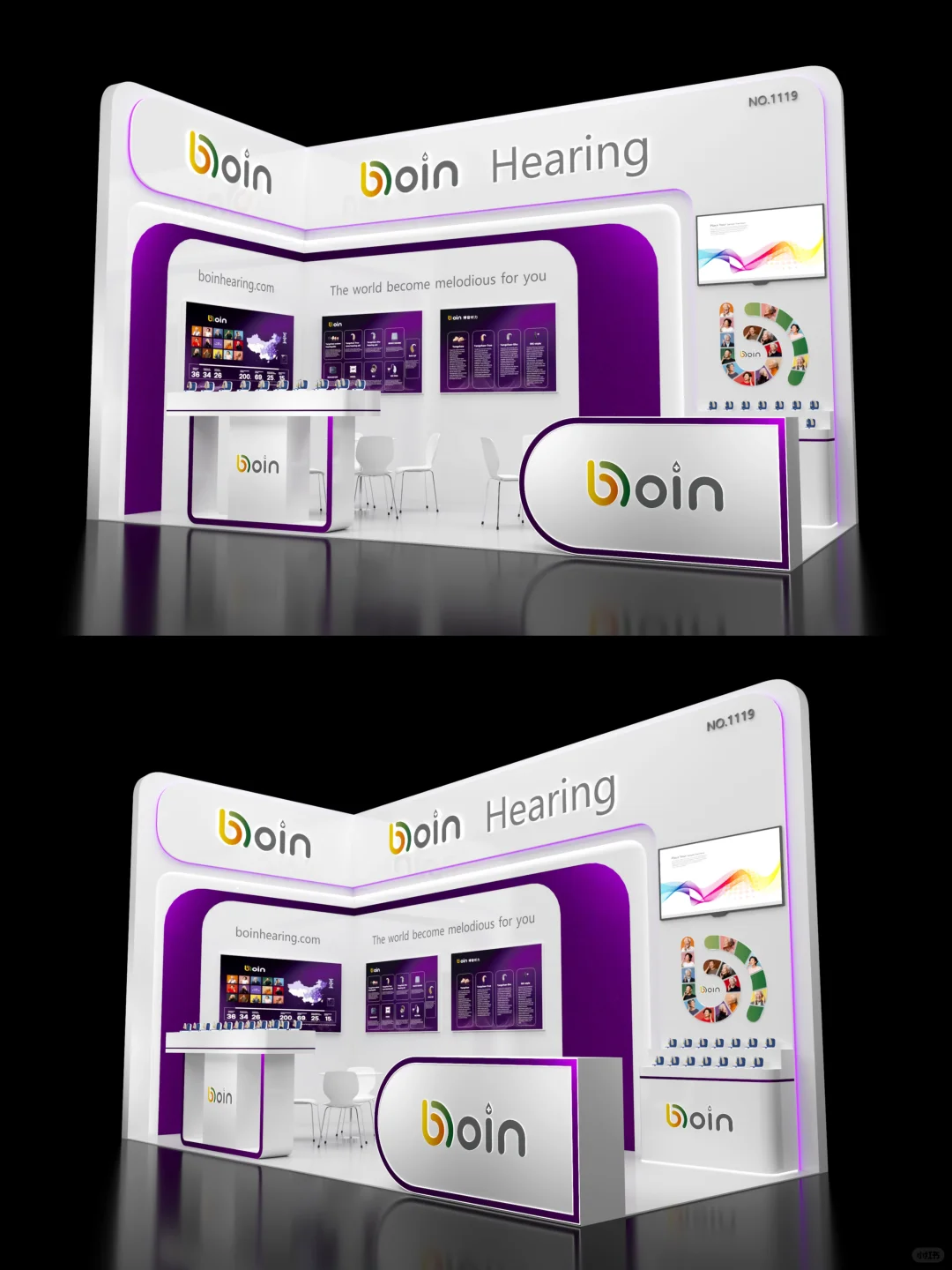 ?美国展会设计搭建|博音听力展台设计方案