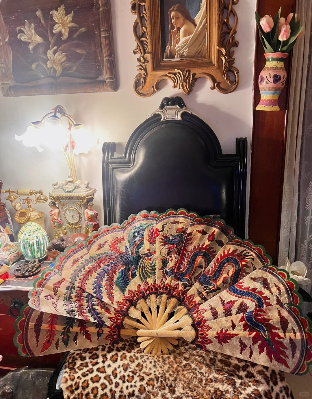 东盟博览会上淘的泰国水牛皮扇！