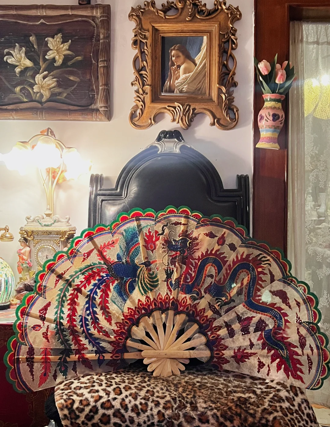 东盟博览会上淘的泰国水牛皮扇！