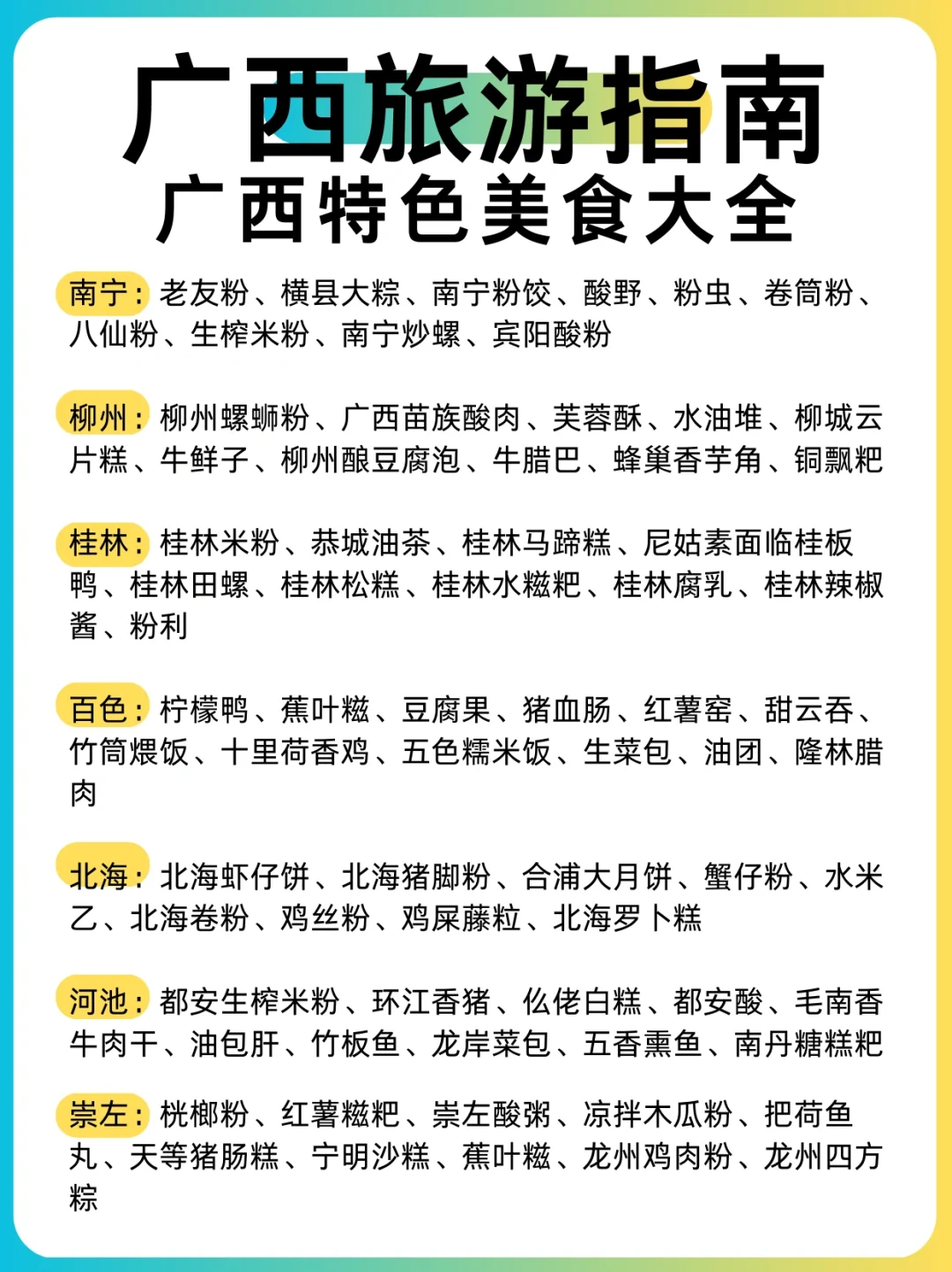 不绕弯路!广西的美景美食全被我拿捏了