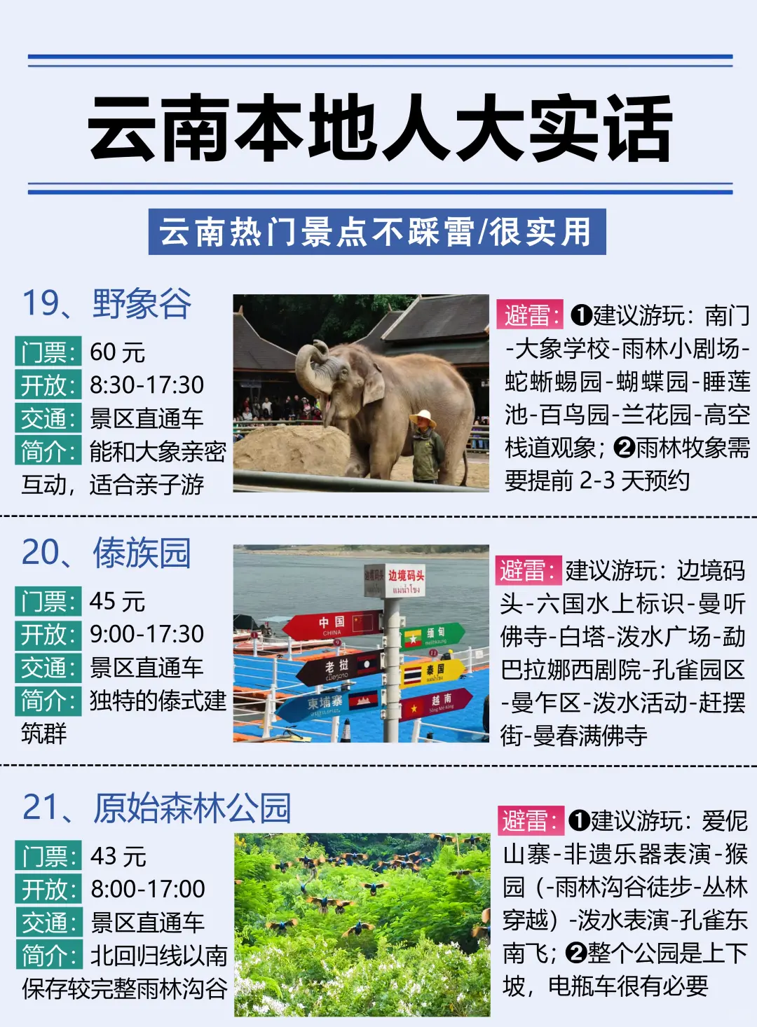 云南会惩罚每一个不做景点攻略的人??