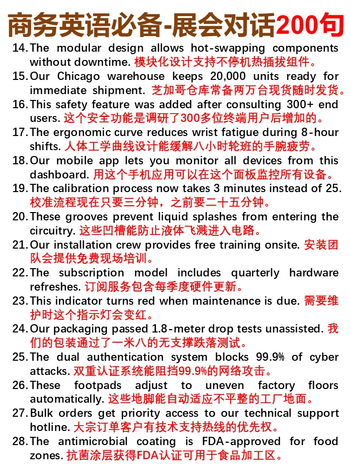 商务英语人必看！展会高效沟通的200句通关秘