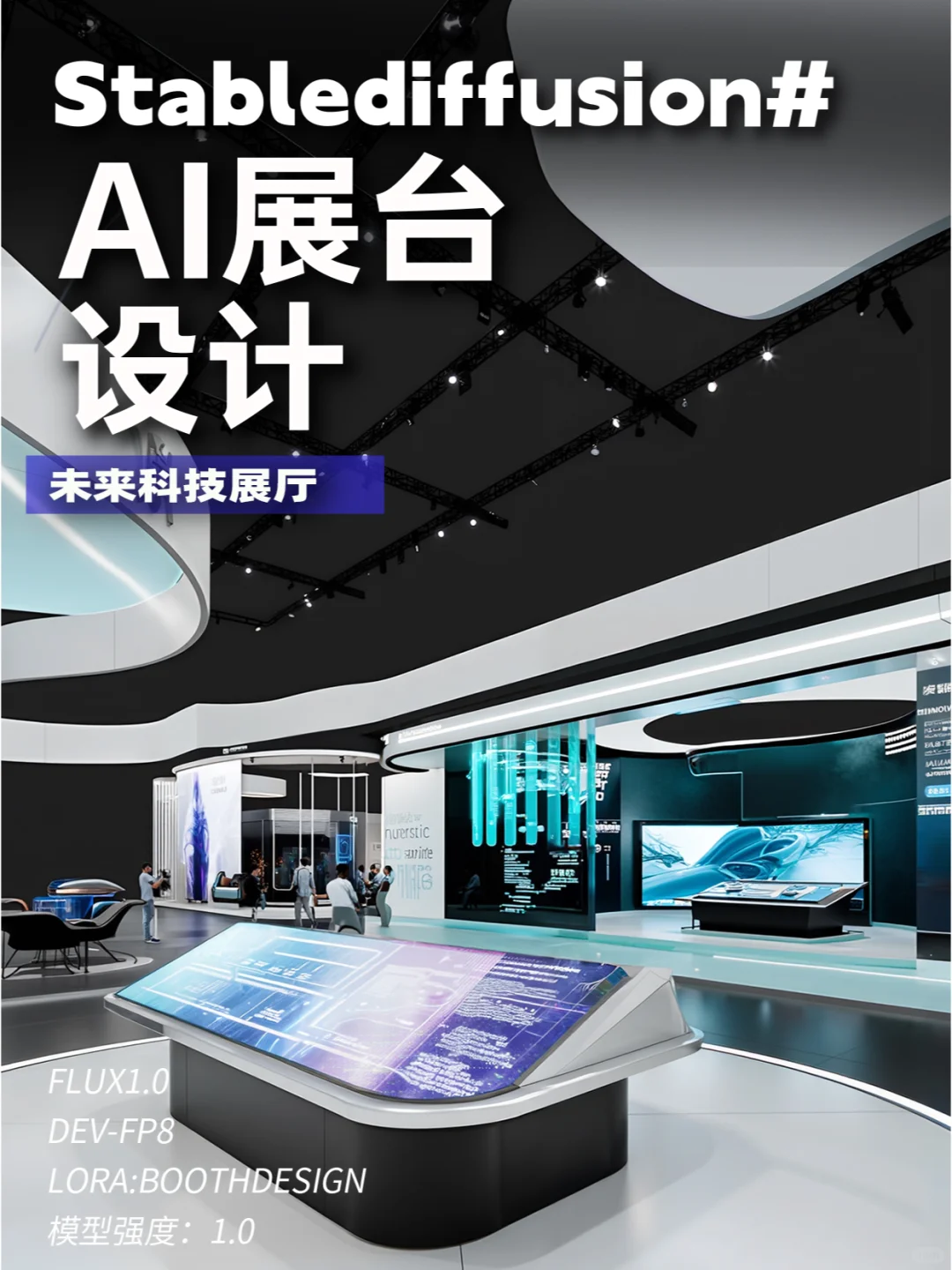 AIGC-展览设计 | 嚯 ❗️科技感满满的展厅