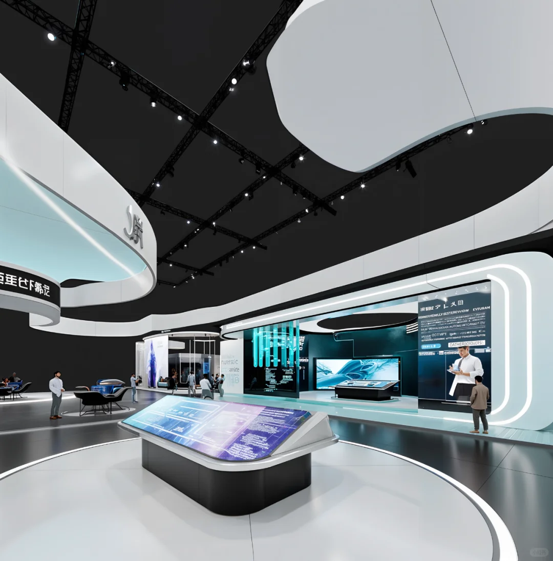 AIGC-展览设计 | 嚯 ❗️科技感满满的展厅