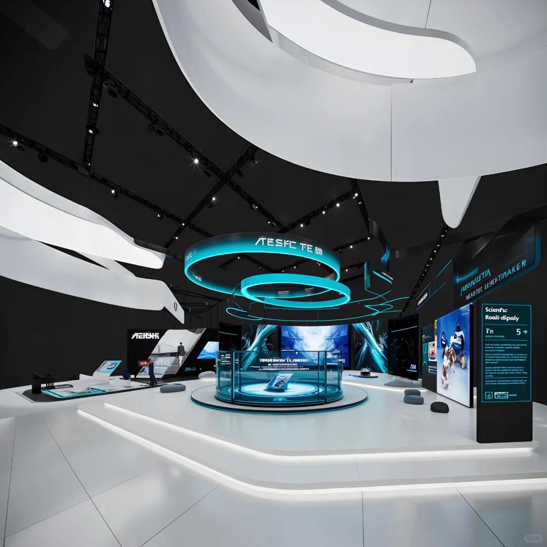 AIGC-展览设计 | 嚯 ❗️科技感满满的展厅