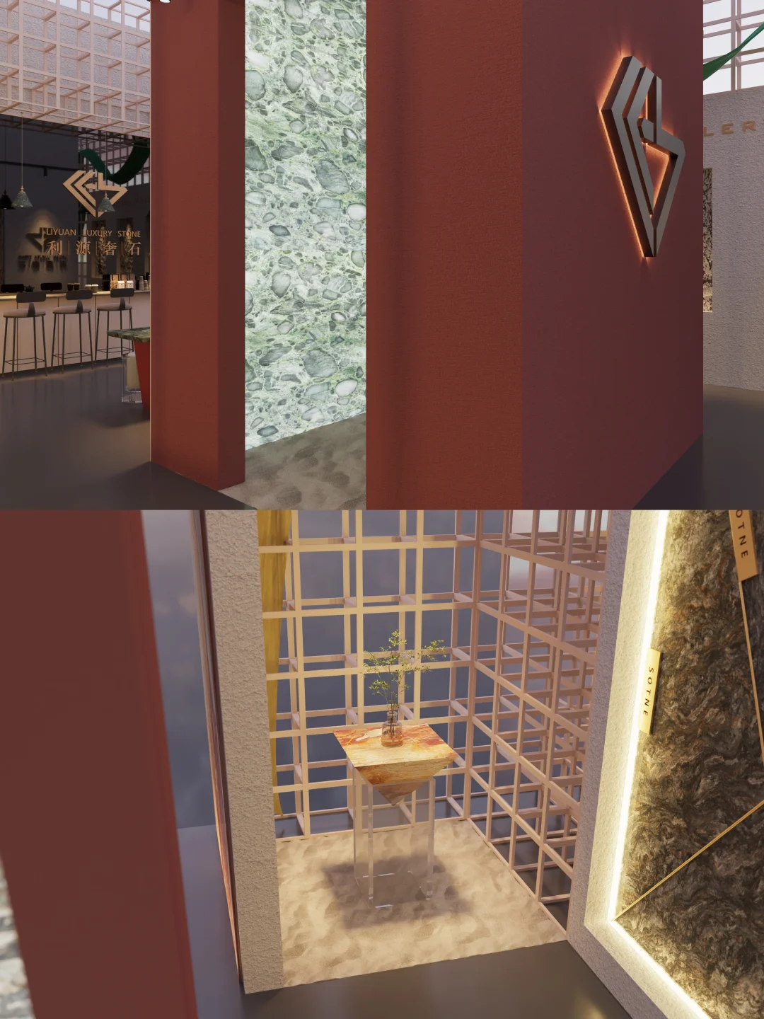 奢石展厅这么做太美了