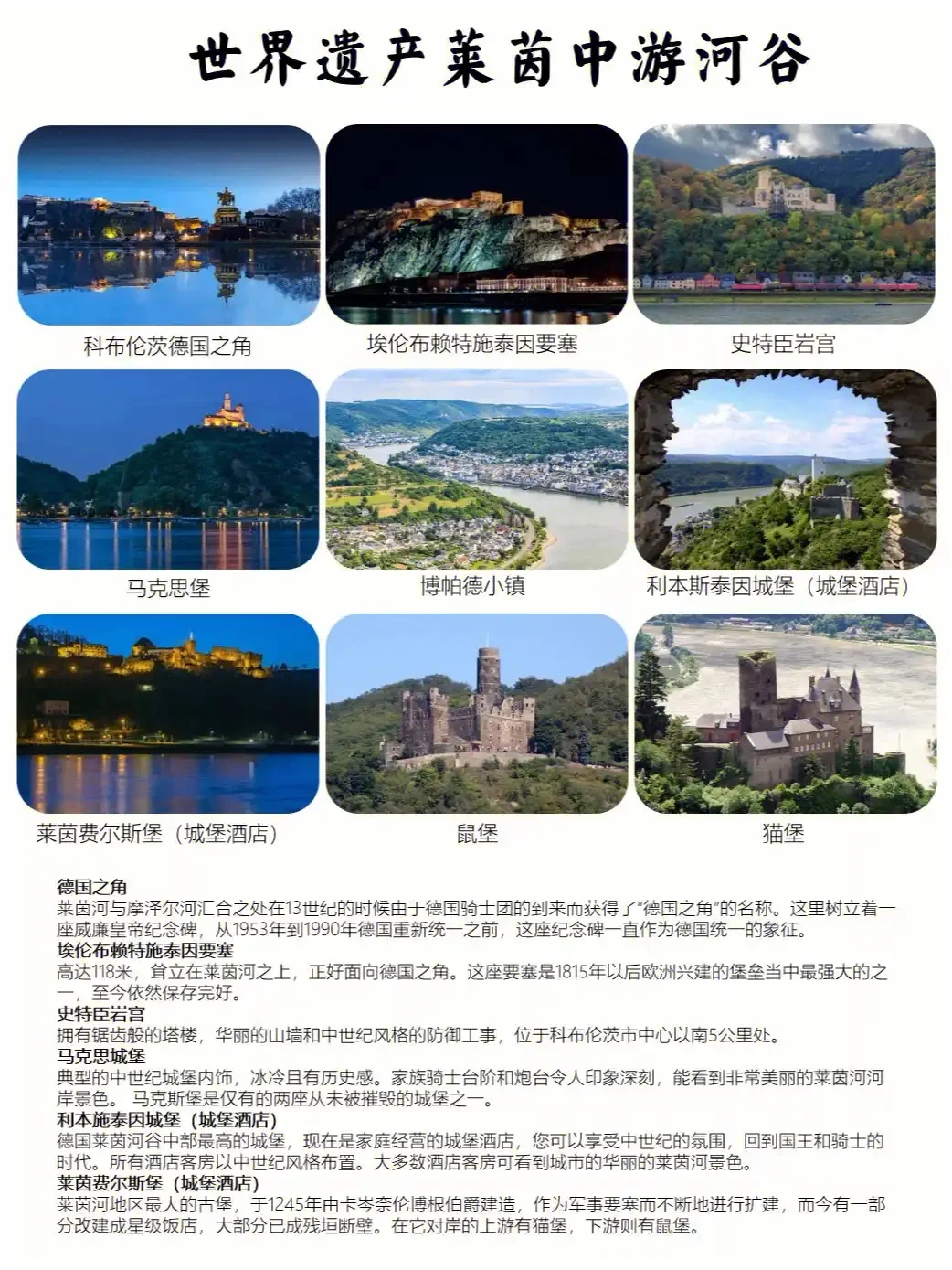 读图笔记：世界遗产莱茵河谷