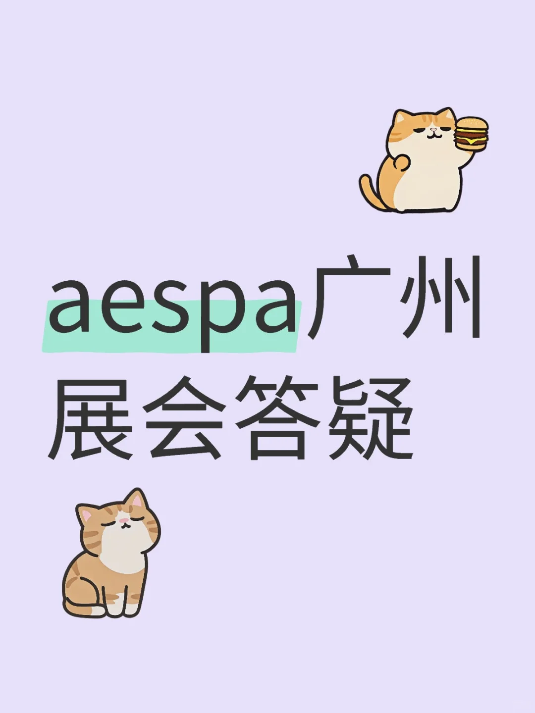aespa广州展会答疑