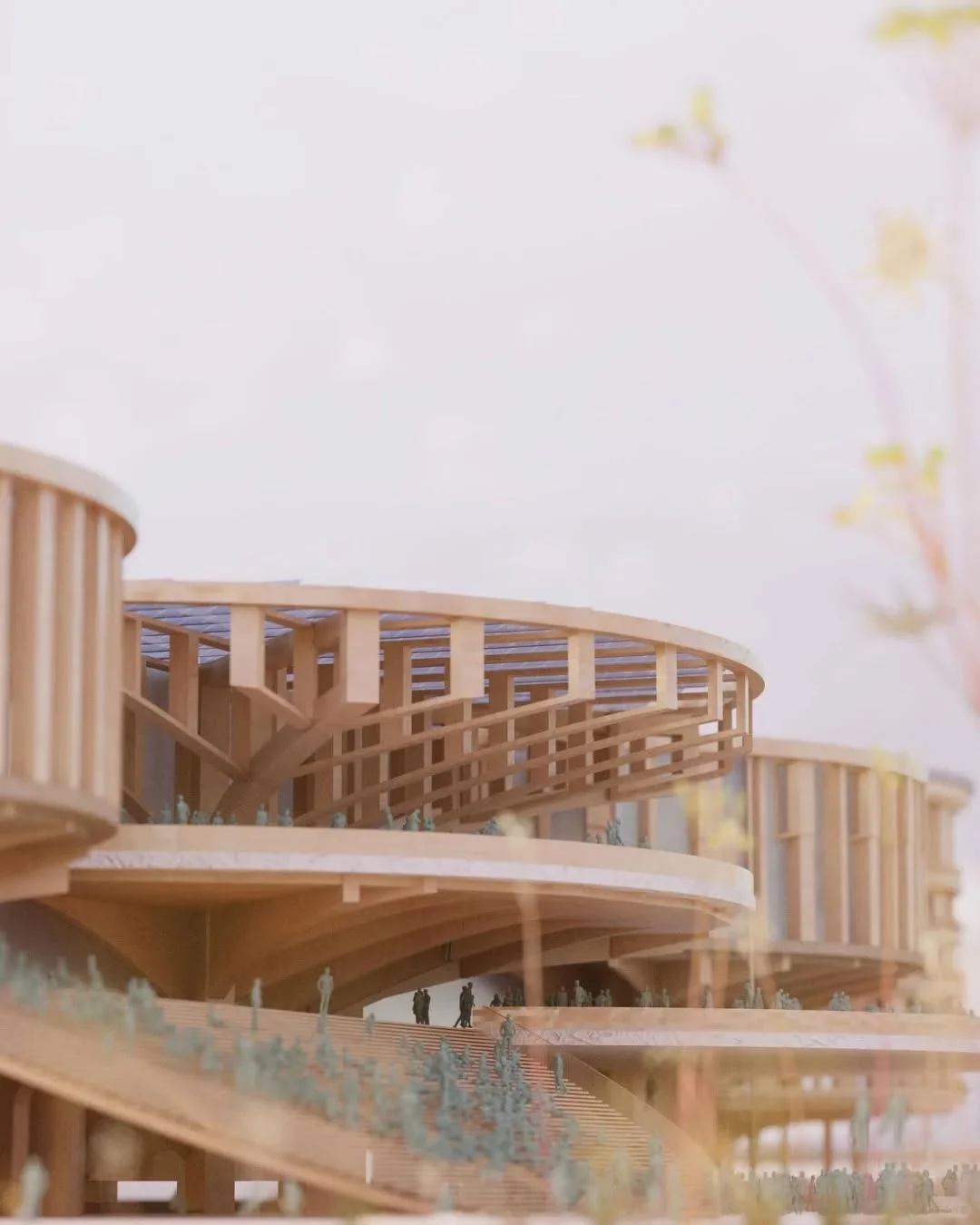 木梁交错展巧思，圆环会展藏新意