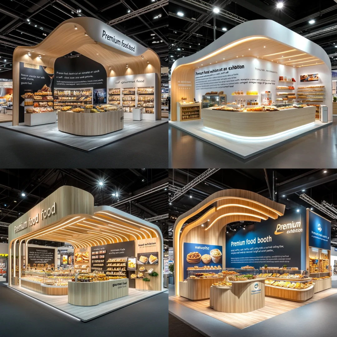 031｜挑战100天100套展台案例｜精致食品展台