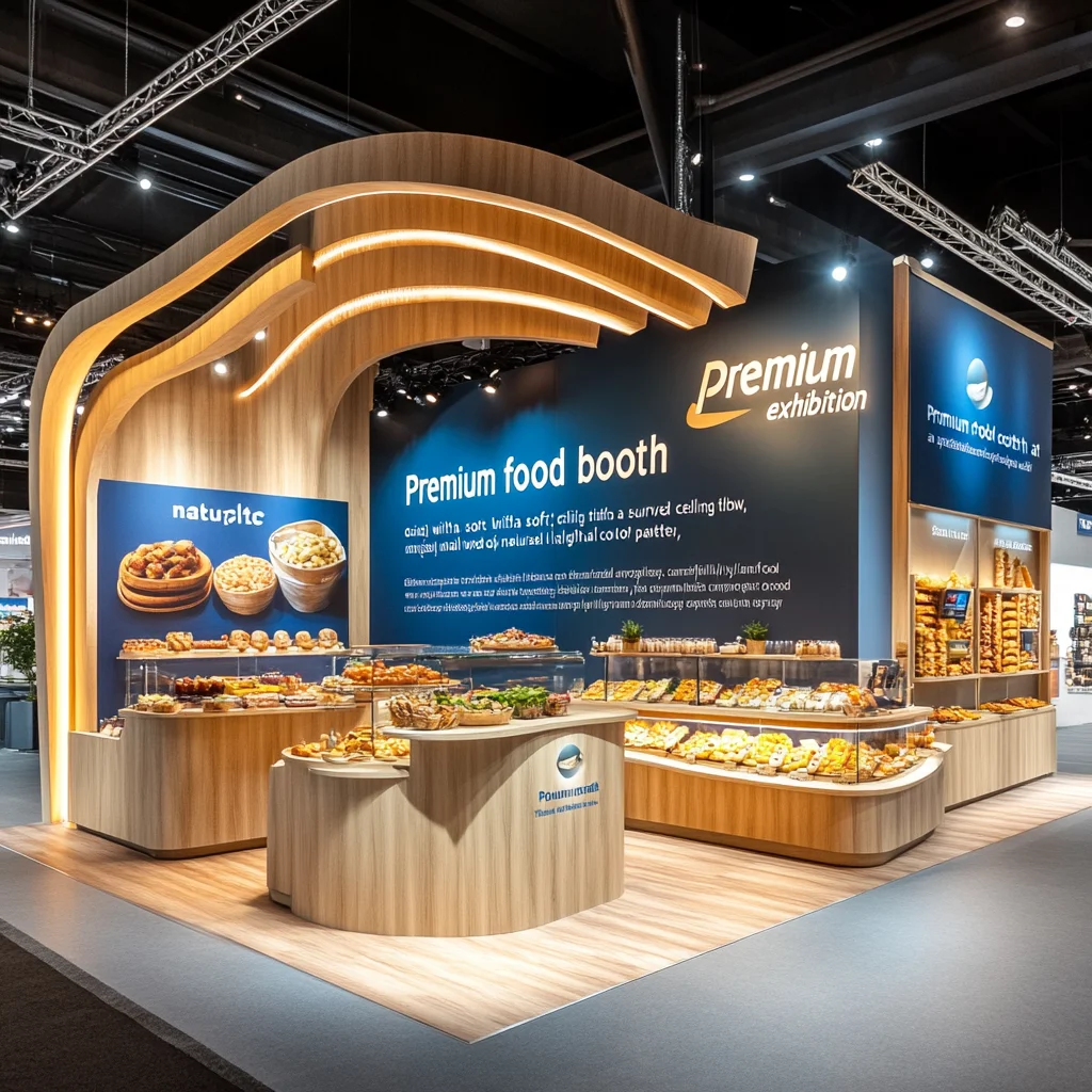 031｜挑战100天100套展台案例｜精致食品展台