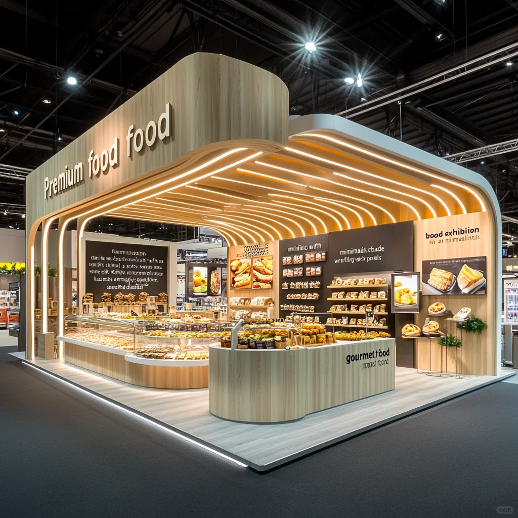 031｜挑战100天100套展台案例｜精致食品展台