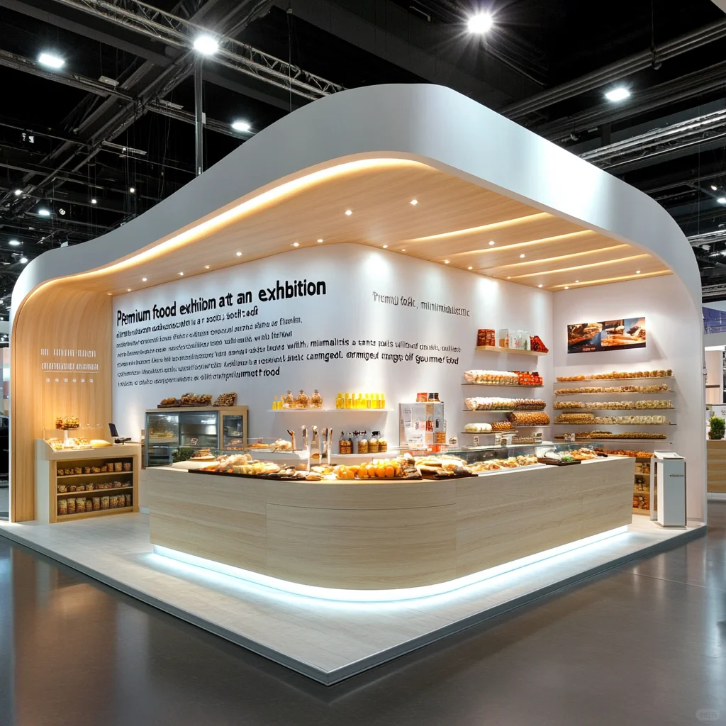 031｜挑战100天100套展台案例｜精致食品展台