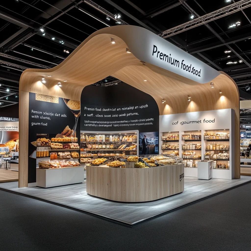 031｜挑战100天100套展台案例｜精致食品展台