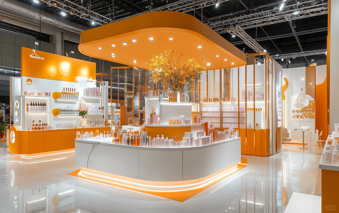 035｜挑战100天100套展台案例｜化妆品原料展