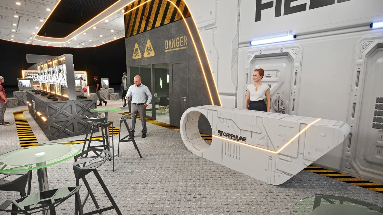 国际数码互动娱乐展~展台设计效果图