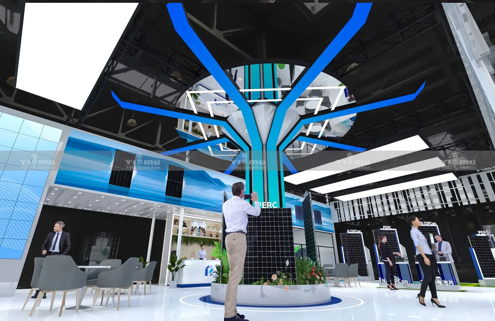 SNEC光伏展325平展台搭建案例分享