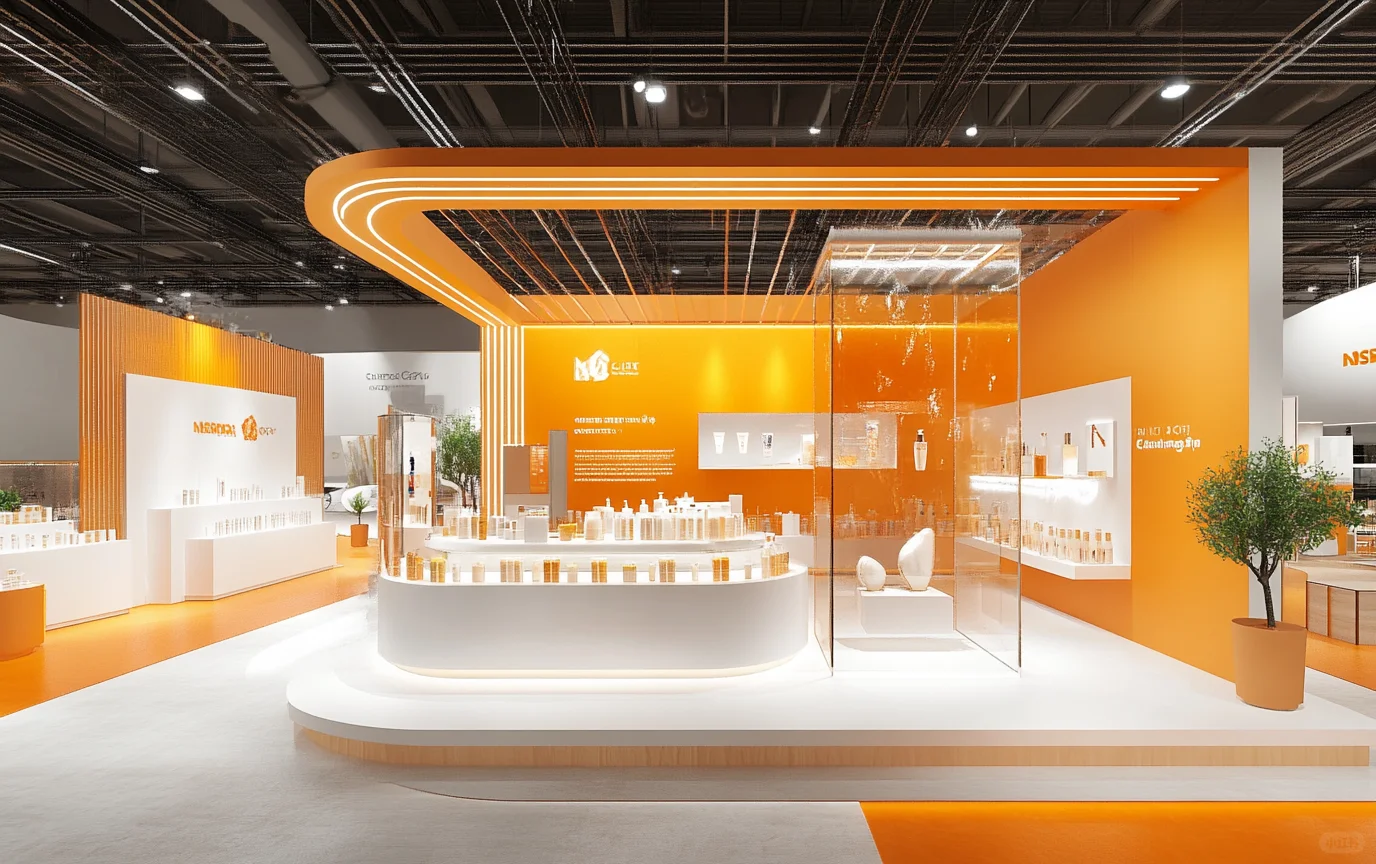 035｜挑战100天100套展台案例｜化妆品原料展