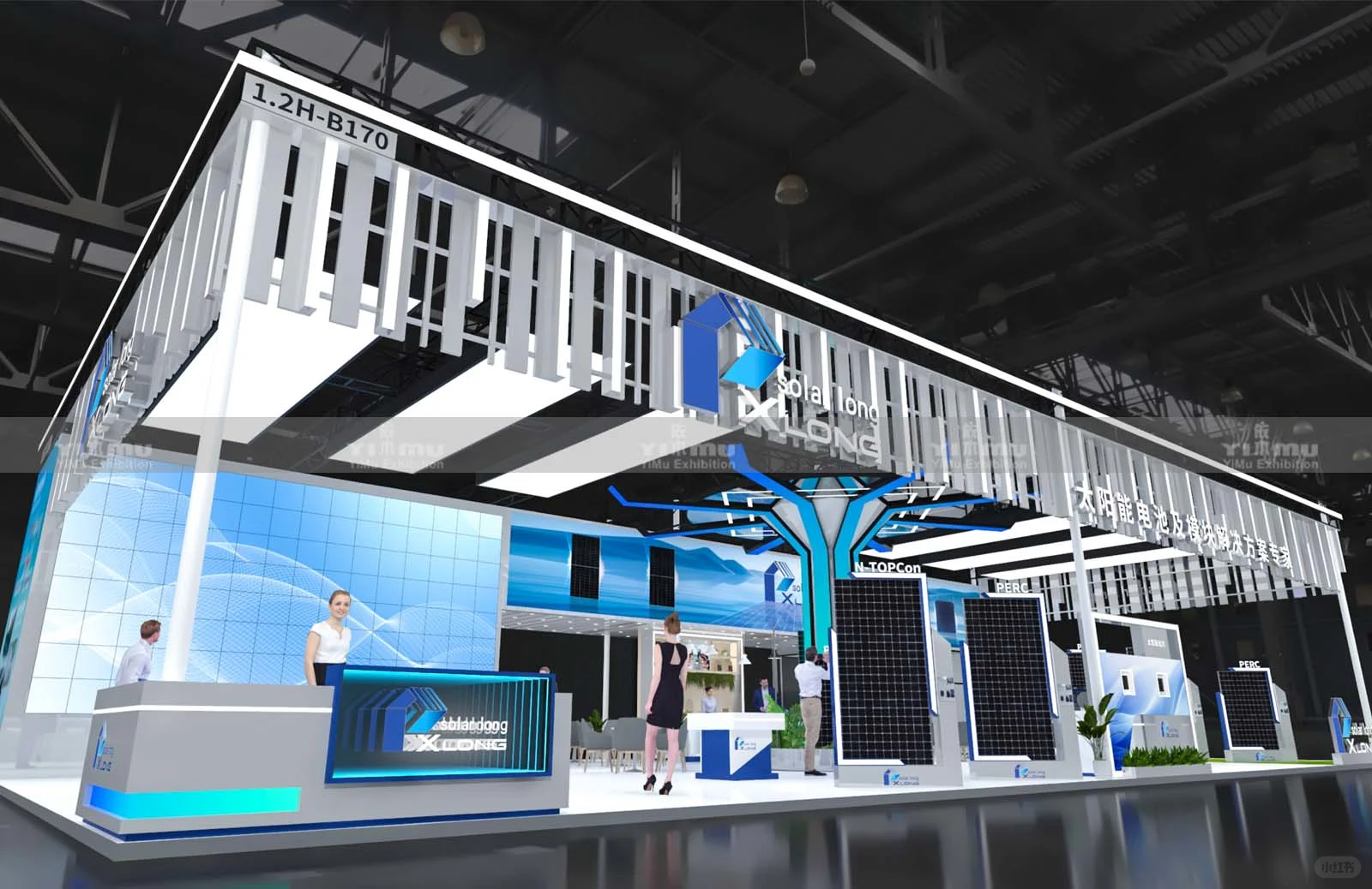 SNEC光伏展325平展台搭建案例分享