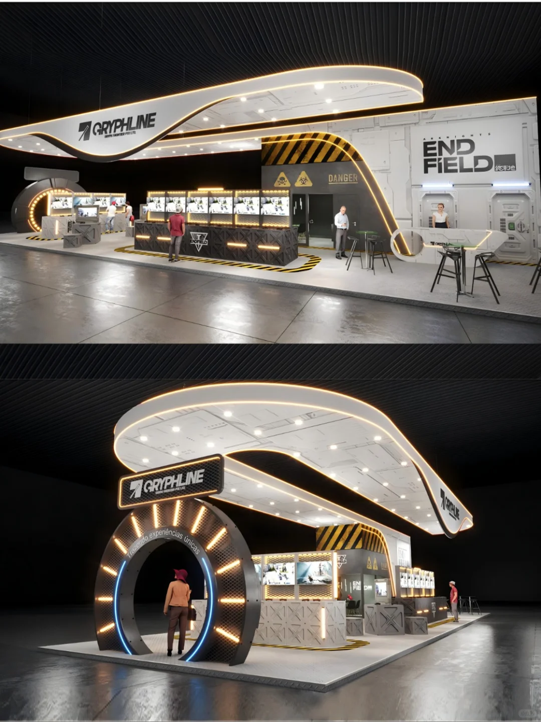 国际数码互动娱乐展~展台设计效果图