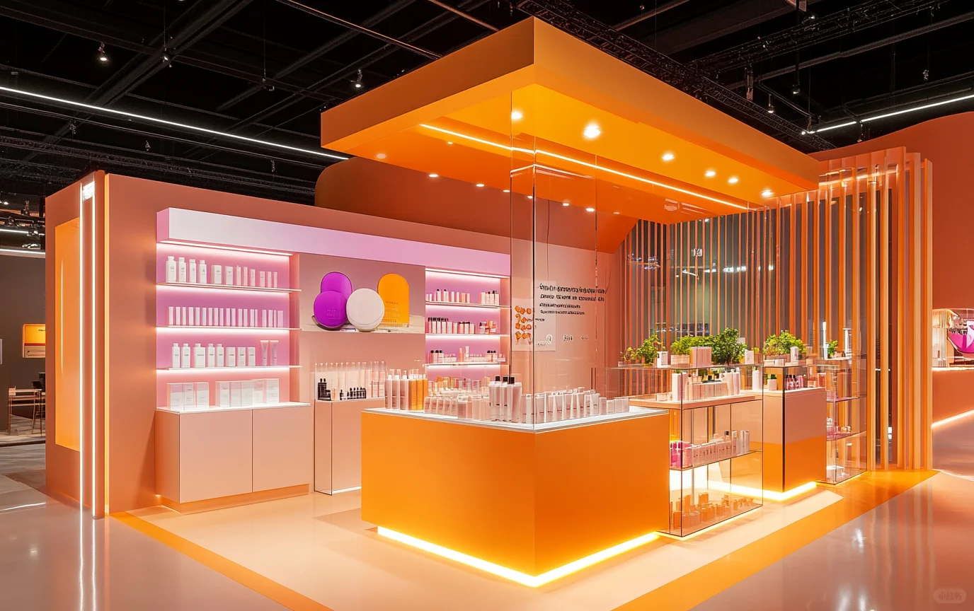 035｜挑战100天100套展台案例｜化妆品原料展