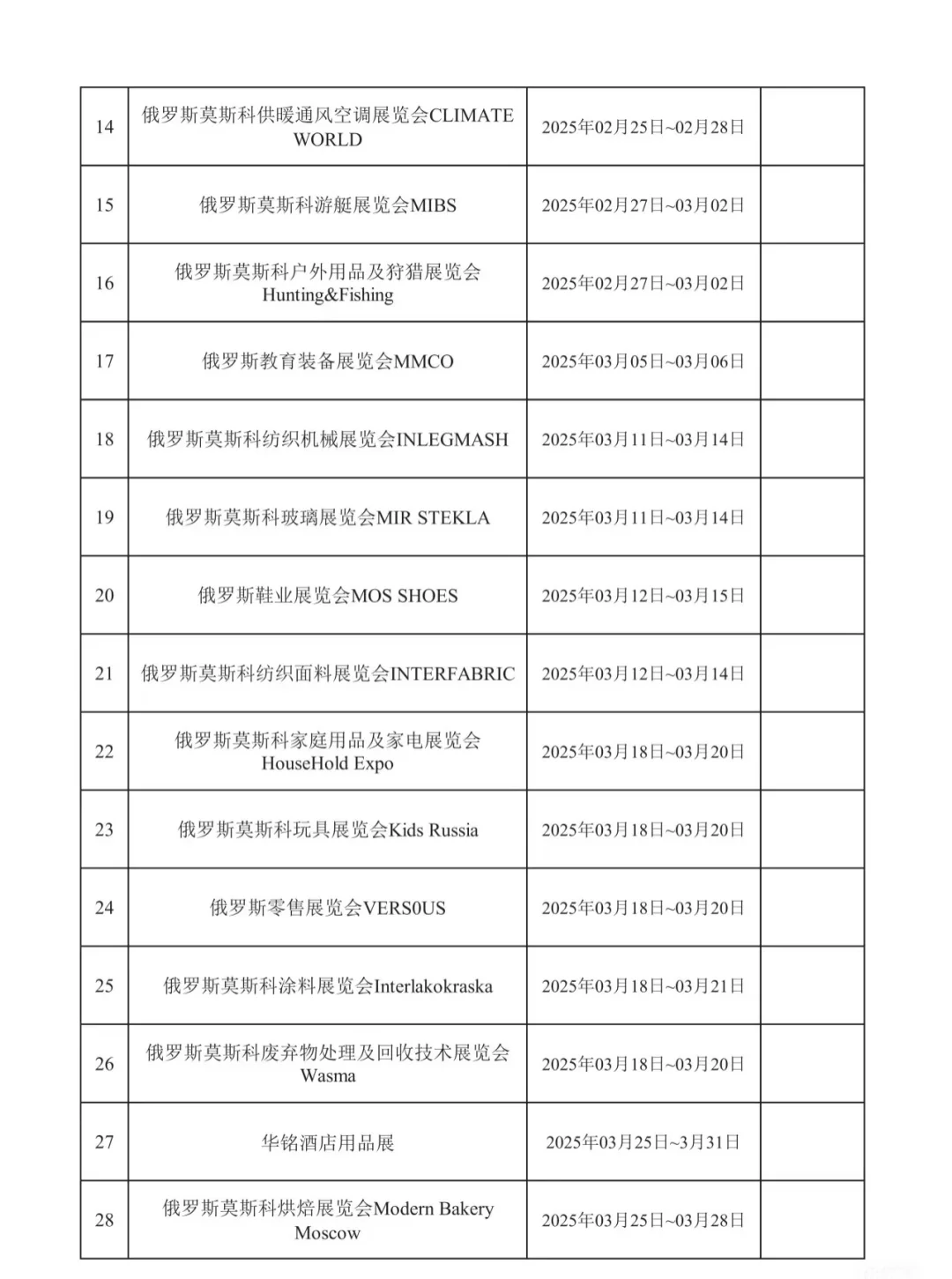 2025最值得的展会,莫斯科展会布展滴滴我