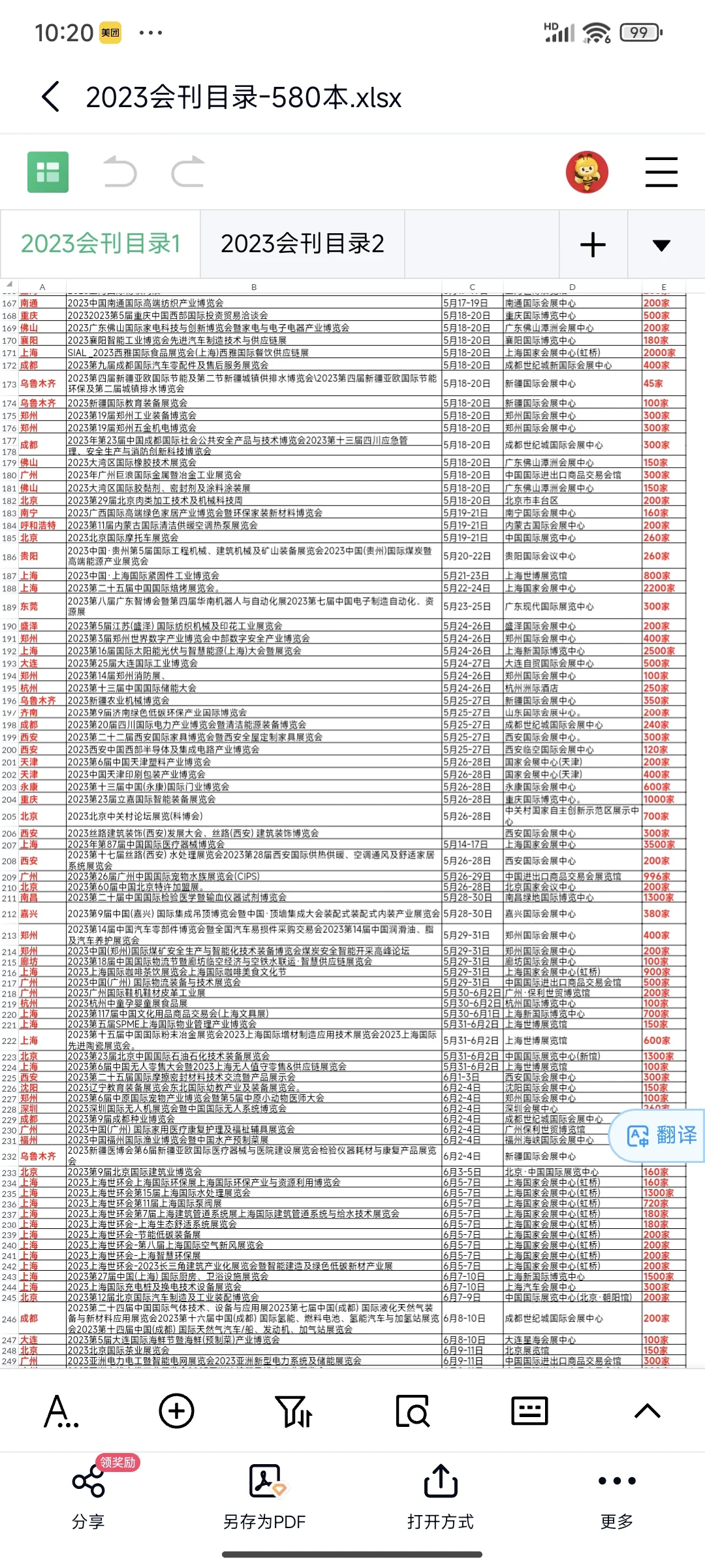 2023全国展会会刊资料名录