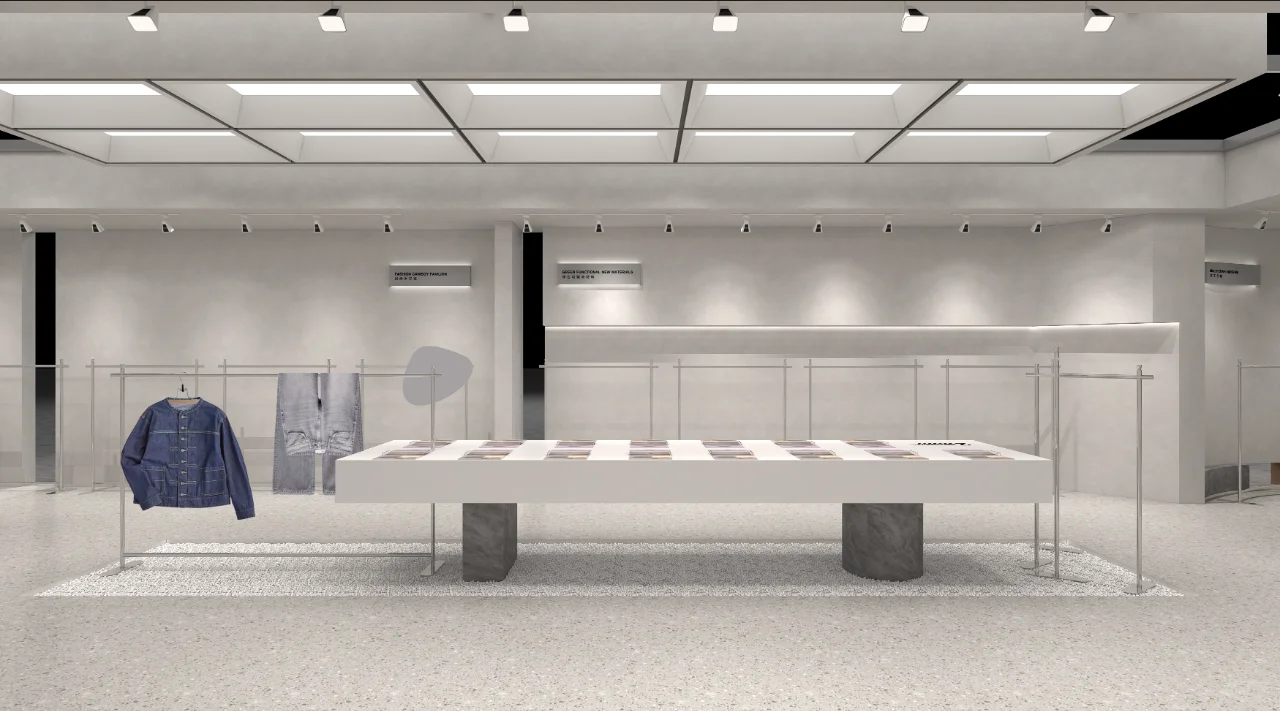 上海面料辅饰展-“木与新奇”构建展台细腻