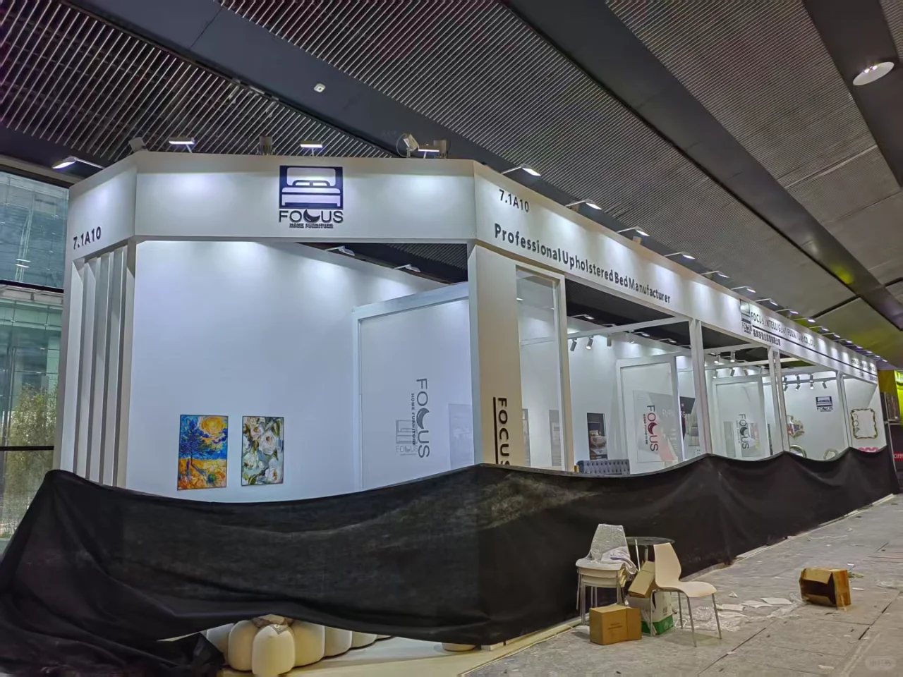 广州家具展一期搭建现场图