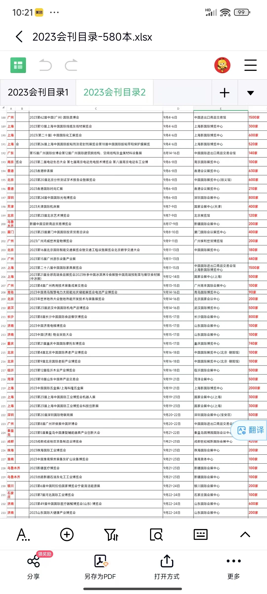 2023全国展会会刊资料名录