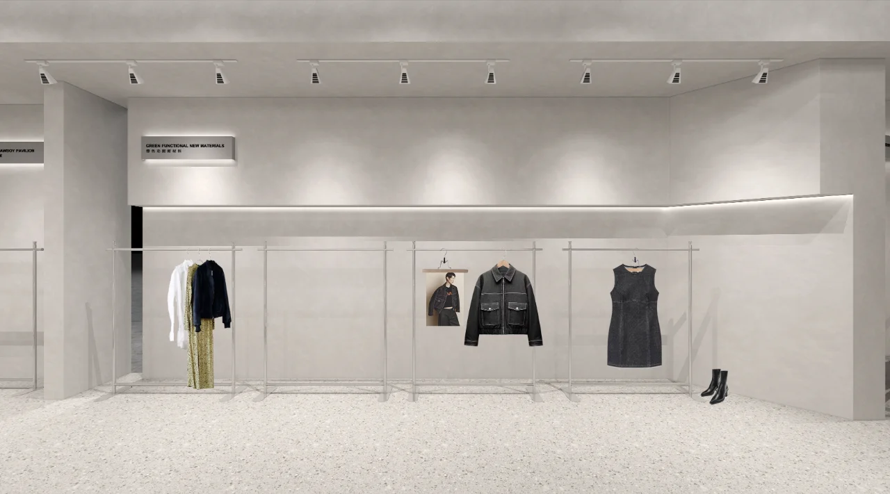 上海面料辅饰展-“木与新奇”构建展台细腻