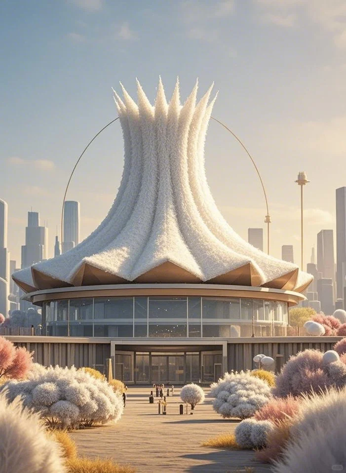 AI眼中毛茸茸的南宁会展中心