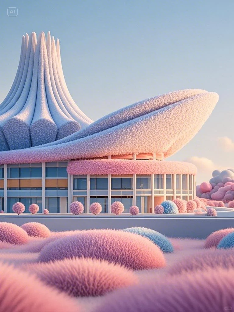 AI眼中毛茸茸的南宁会展中心