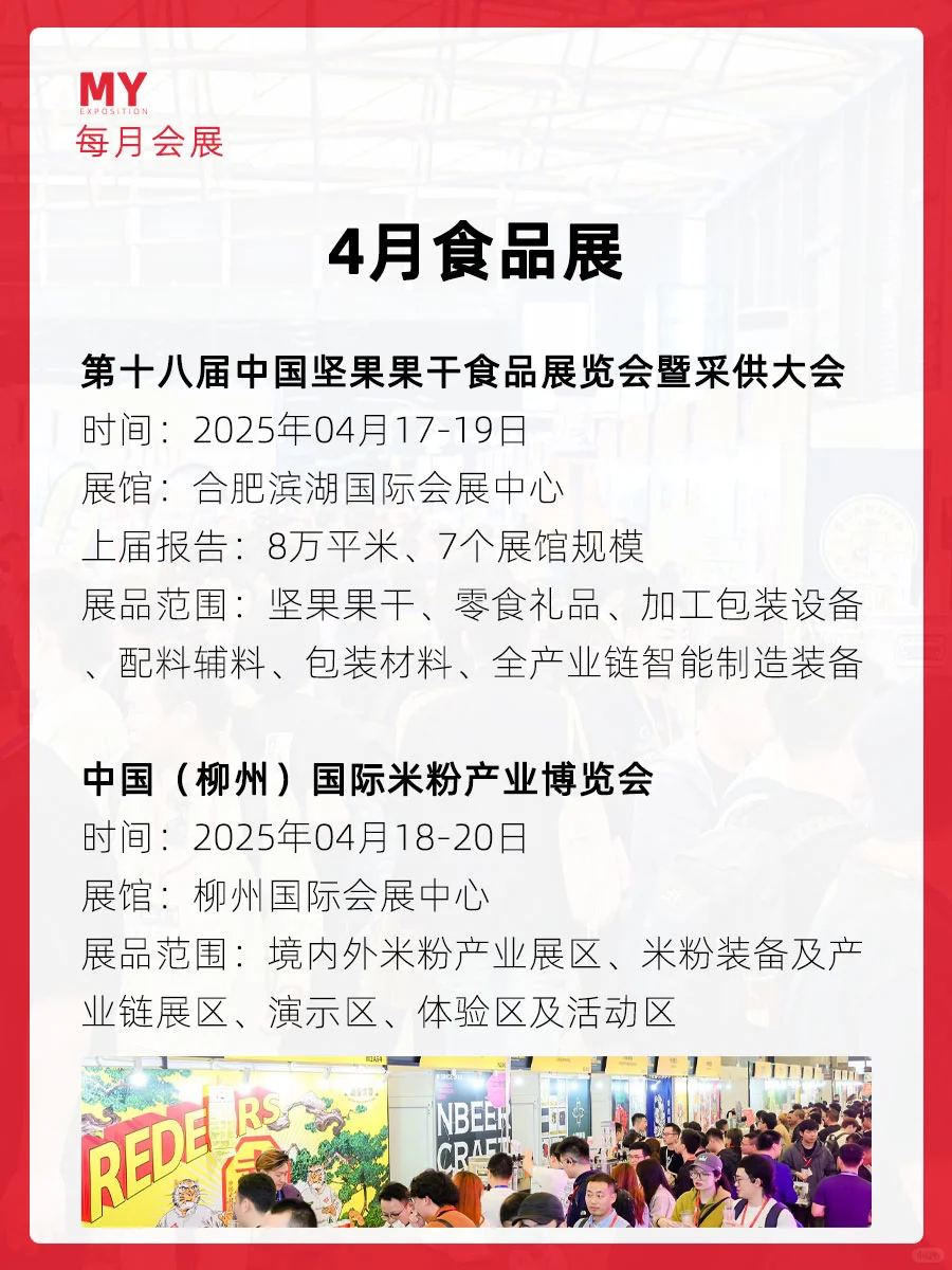 展会盘点｜2025年4月全国食品展