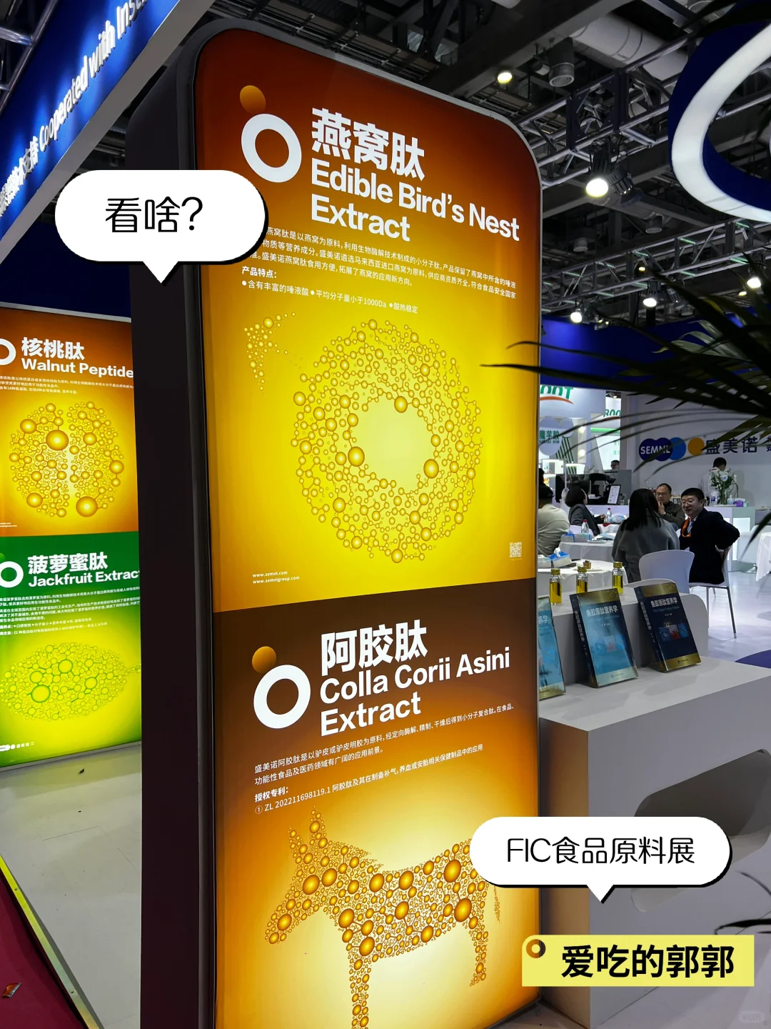 郭郭逛食品原料FIC展会中…