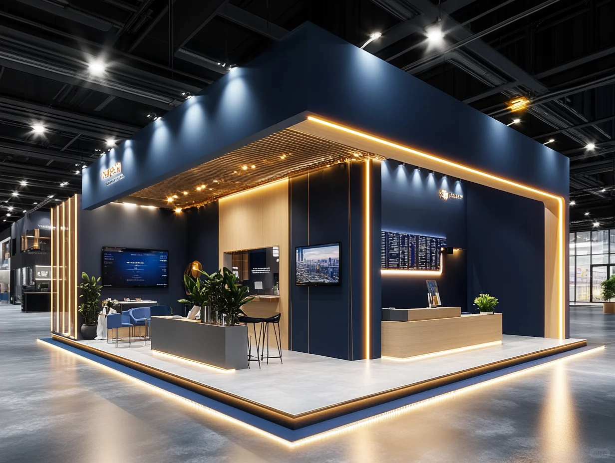 056｜挑战100天100套展台案例｜现代科技展位