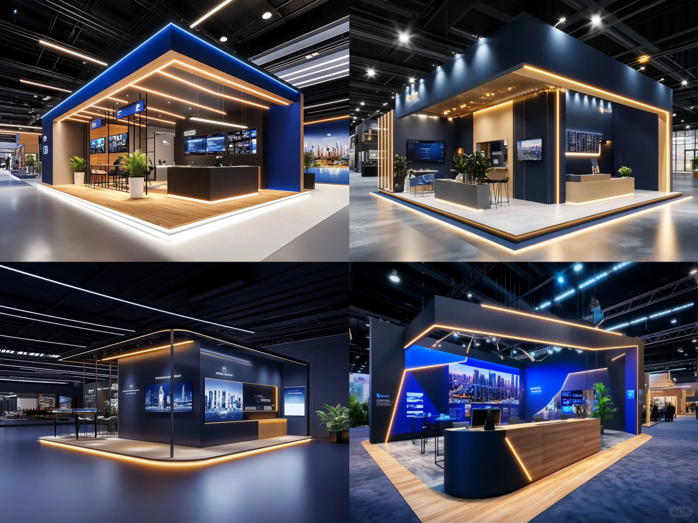 056｜挑战100天100套展台案例｜现代科技展位