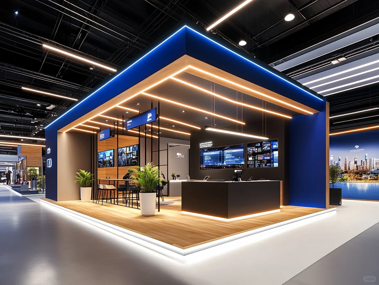 056｜挑战100天100套展台案例｜现代科技展位