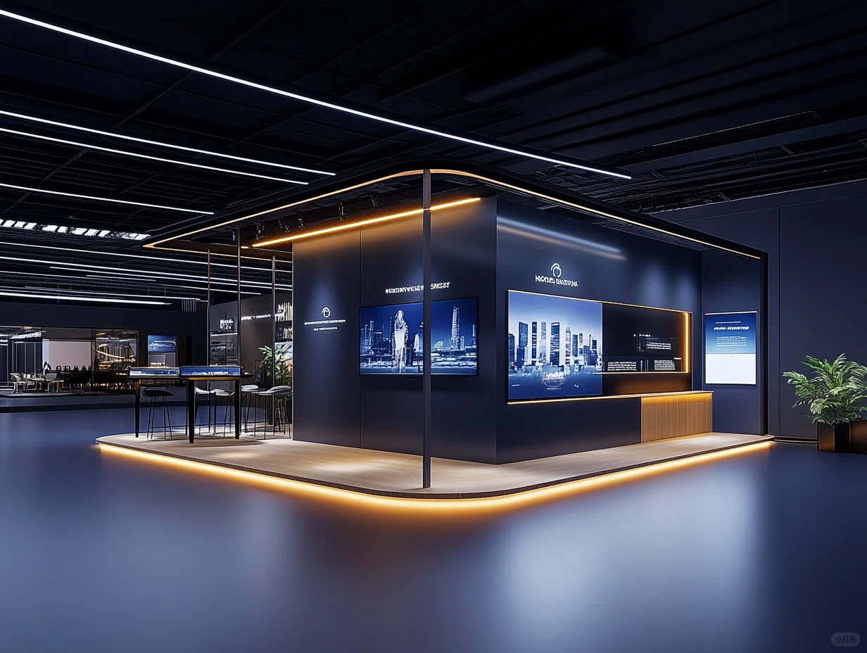 056｜挑战100天100套展台案例｜现代科技展位