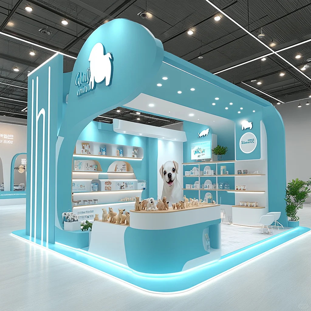 045｜挑战100天100套展台案例｜宠物用品展位