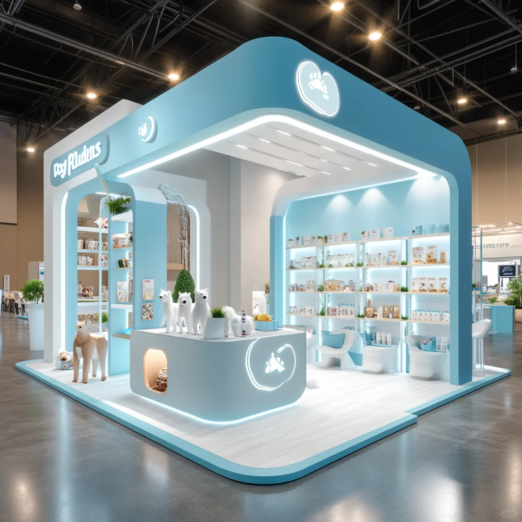 045｜挑战100天100套展台案例｜宠物用品展位