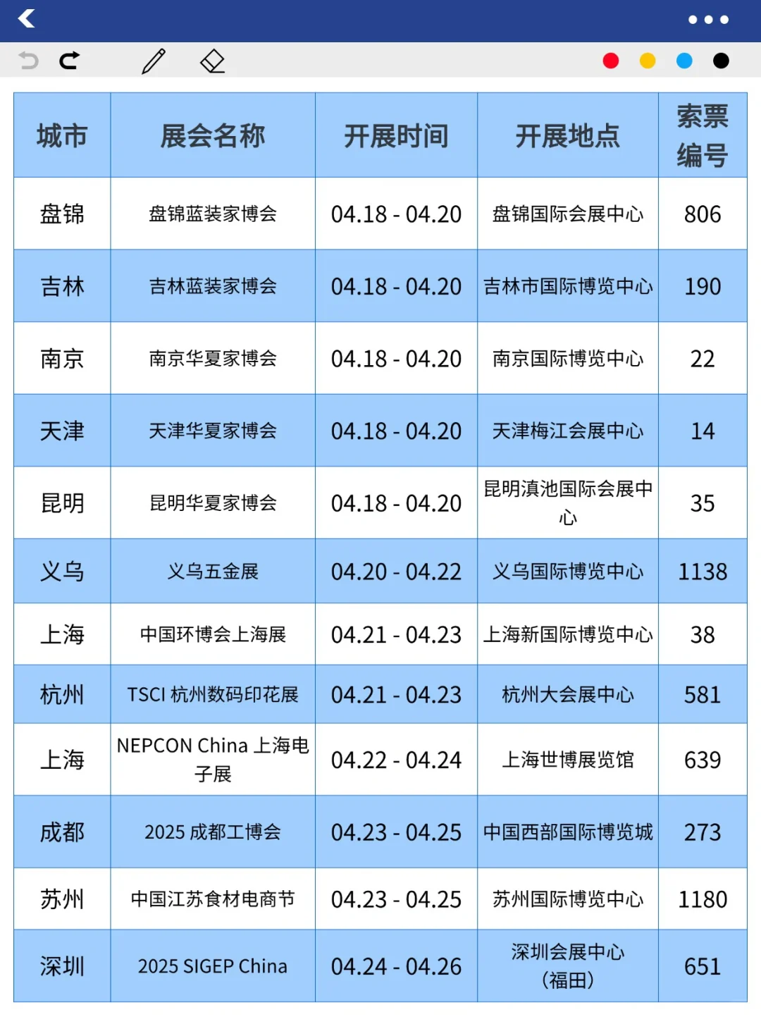 4月全国展会大汇总❗免费索票速看