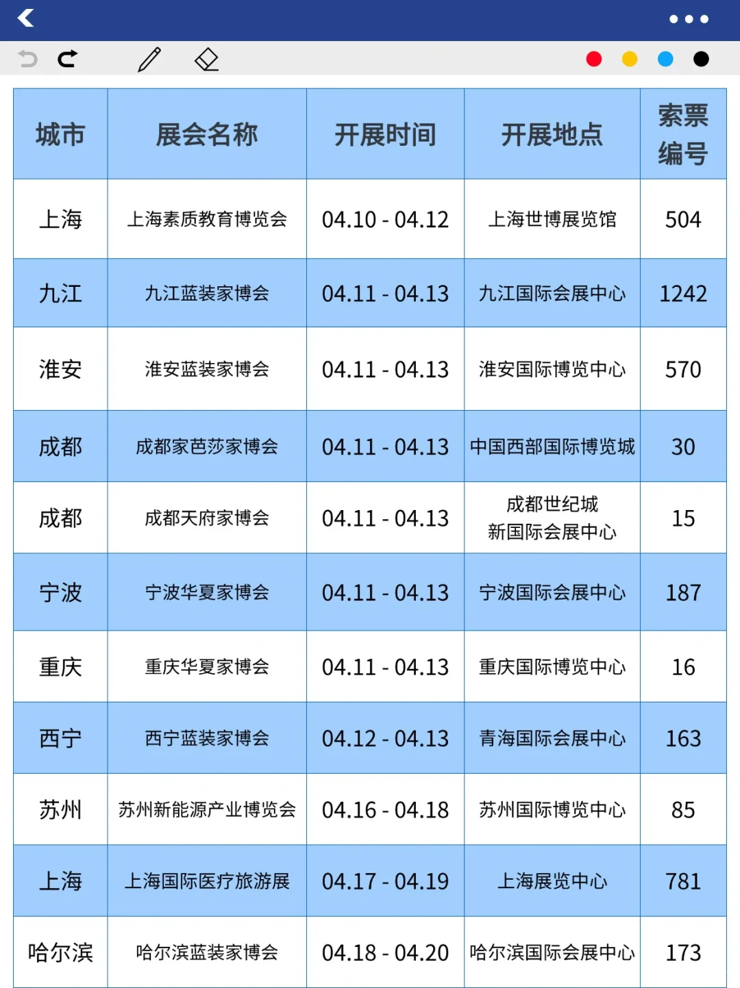 4月全国展会大汇总❗免费索票速看