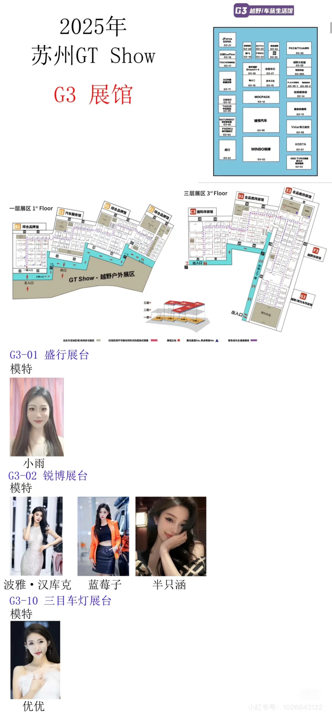 2025苏州GTShow车模分布